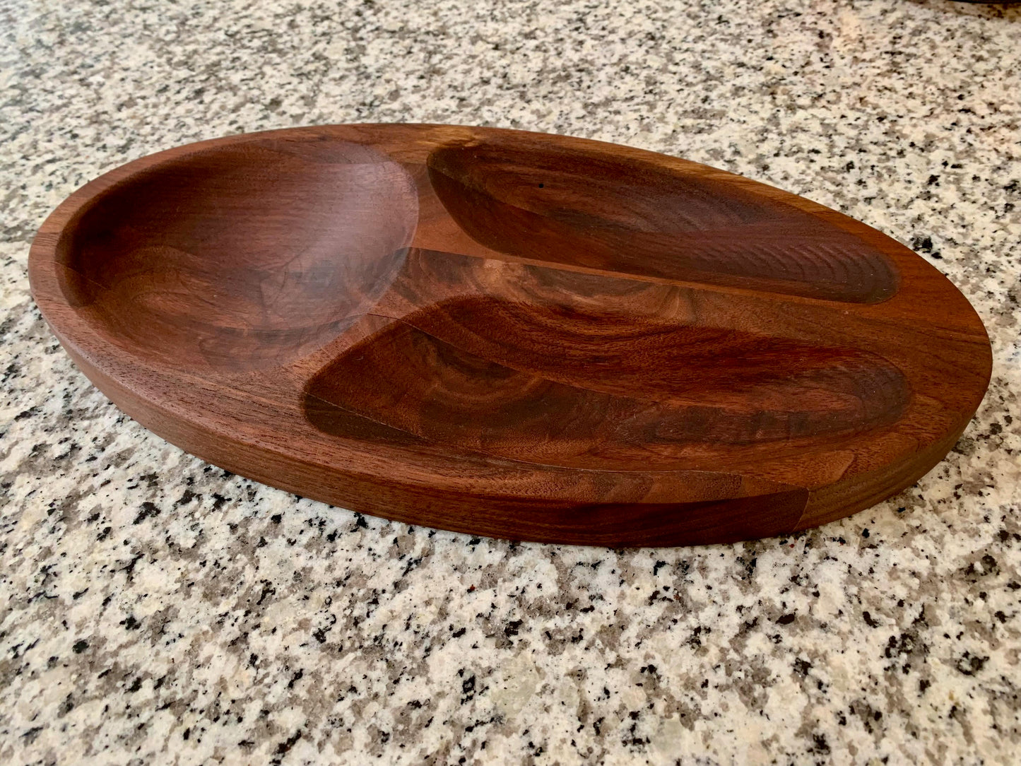 Three section serving tray