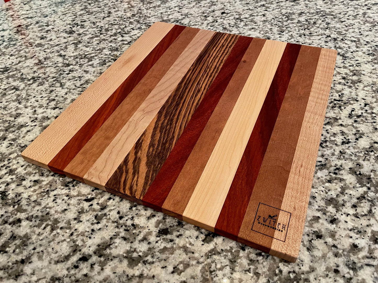 Exotic hardwood charcuterie board