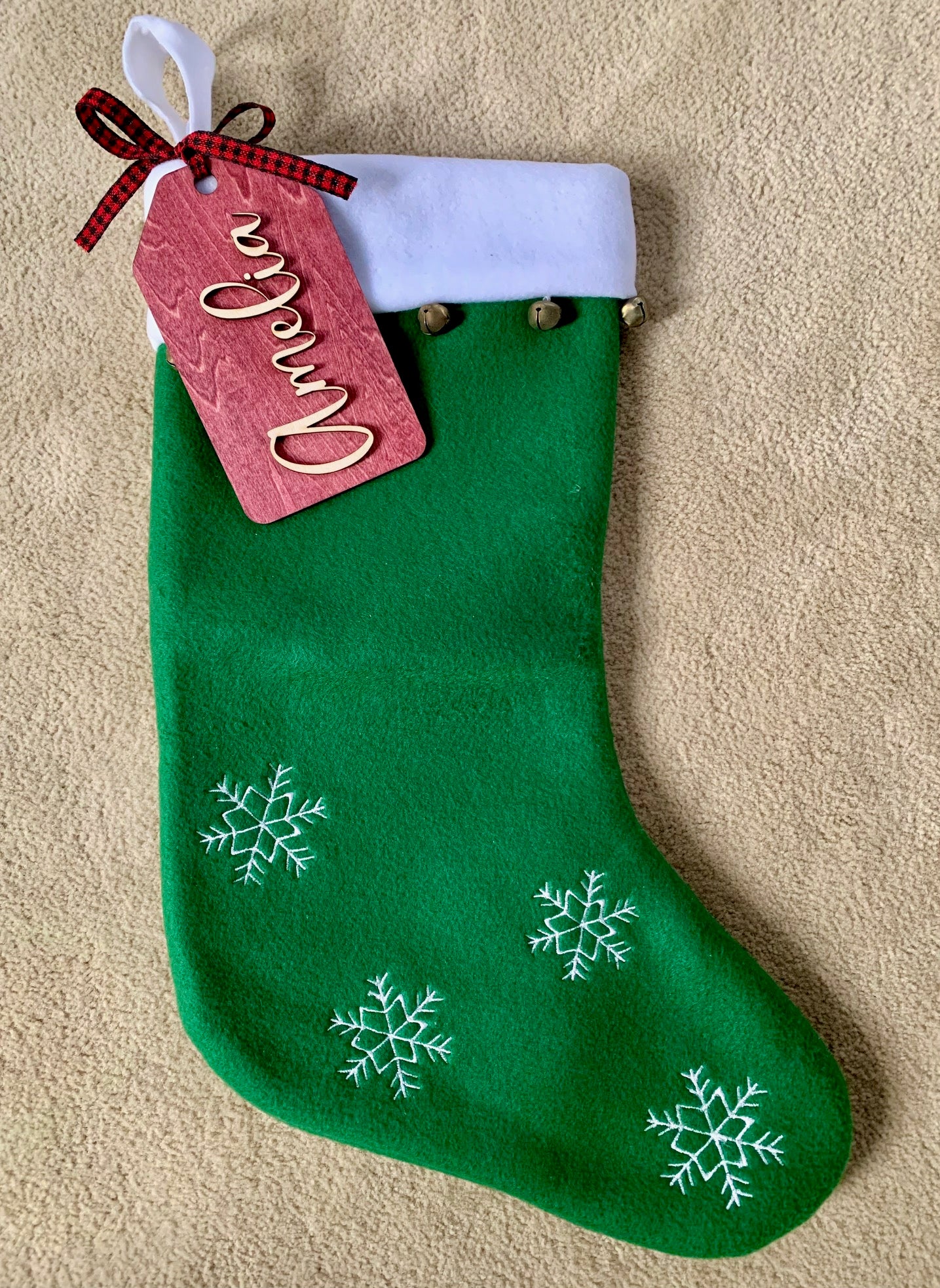 Holiday stocking / gift tag