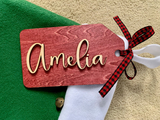 Holiday stocking / gift tag