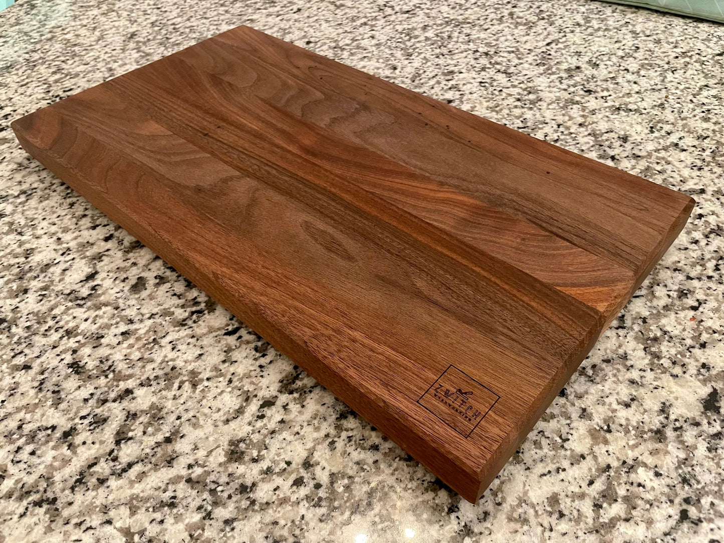 Large Walnut Cutting Board with Plastic Feet