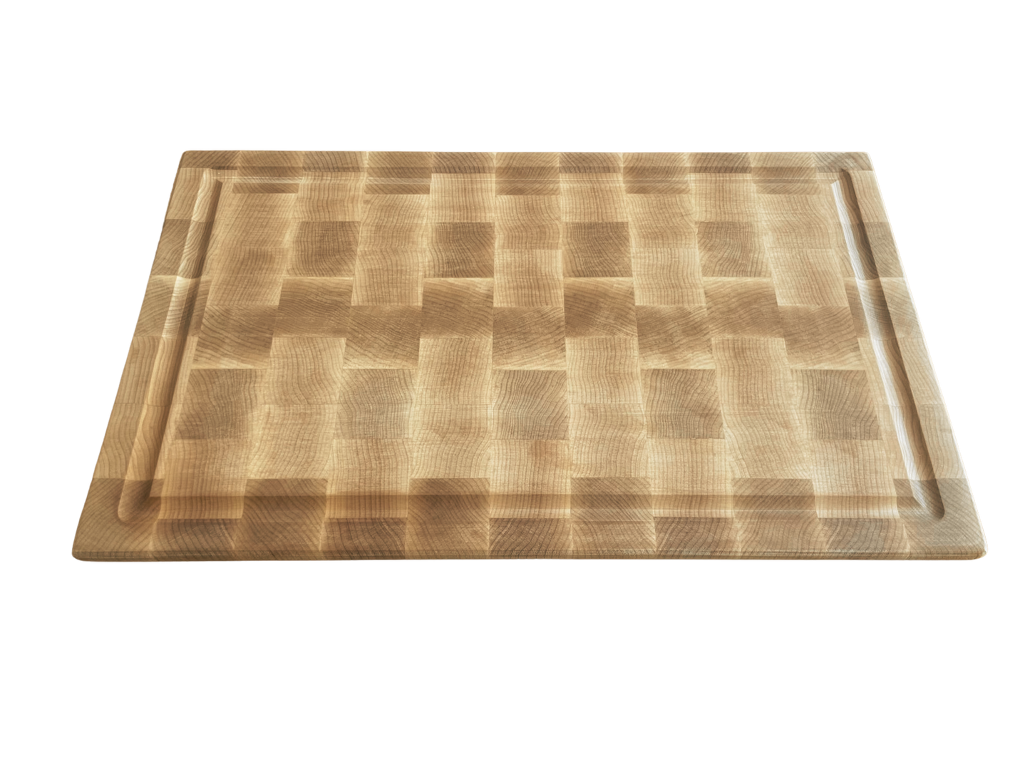 Maple end-grain cutting board (w/ juice groove)