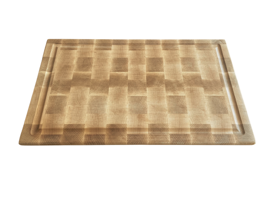 Maple end-grain cutting board (w/ juice groove)